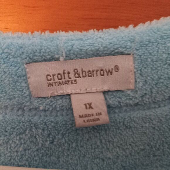 Bath Robe by Croft  & Barrow Mint Green color - Picture 2 of 7